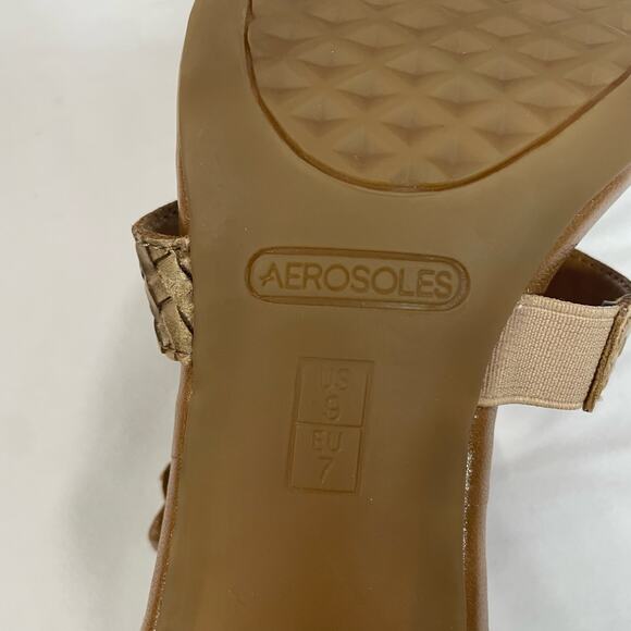 Aerosoles Womens Size 9 M Heels Powder Room Brown Sandals Womens Shoes - Picture 6 of 11